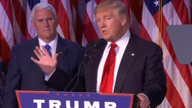 特朗普表示，将成为所有美国人的总统。