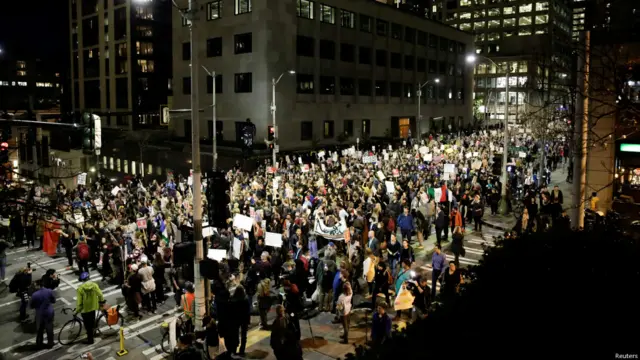 西雅圖的抗議示威