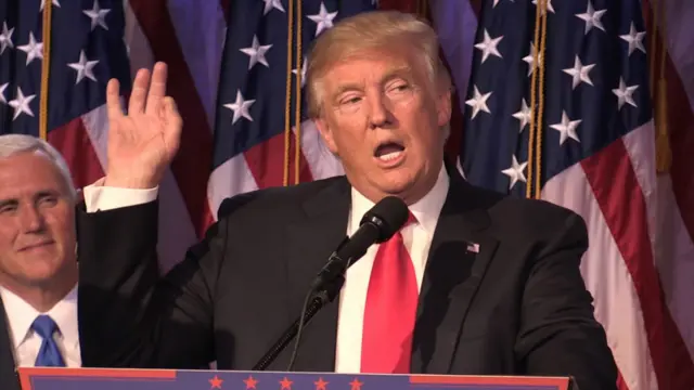 特朗普發表勝利演說（9/11/2016）