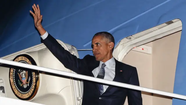 奥巴马周一启程前往欧洲。