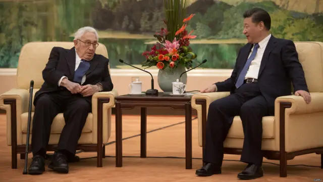 基辛格上周五访华时在北京人民大会堂与中国国家主席习近平举行了会晤。