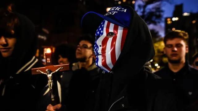 Protesta antivacuna en Estados Unidos el pasado 13 de noviembre.