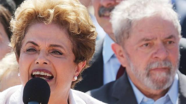 Dilma Rousseff and Lula da Silva in 2016