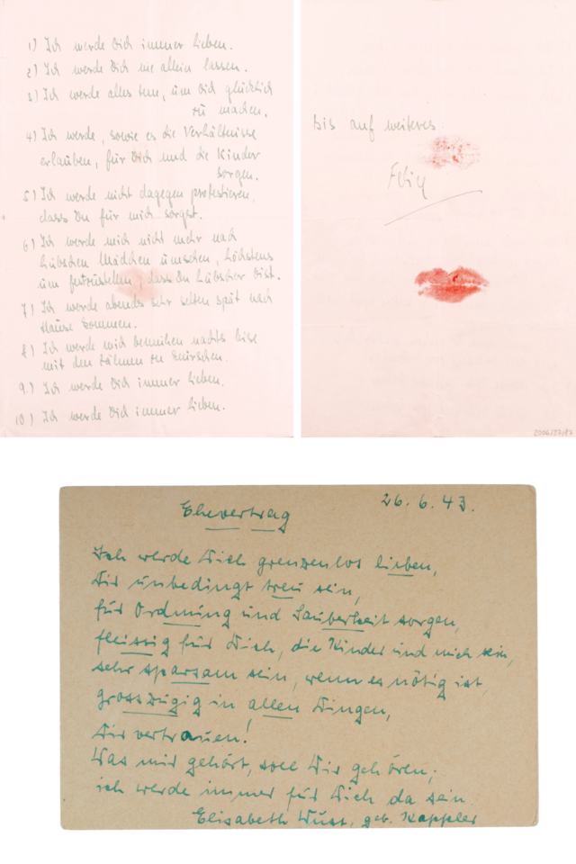 Felice escribe diez promesas a Lilly y las sella con sus labios