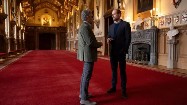 الأمير ويليام (يمين) مع يوجين ليفي