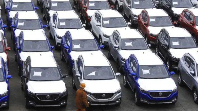 Chinese-made cars awaiting export to US - 26 May
