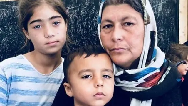 Familia de refugiados