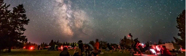 Pessoas observam Perseidas