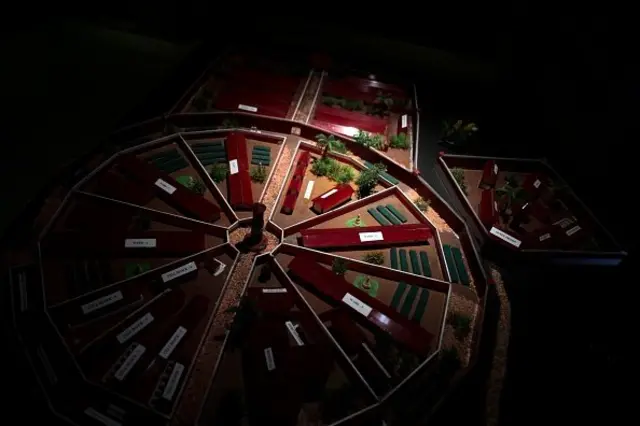 미얀마 정치범지원협회(AAPP) 박물관에 전시된 인세인 교도소 모형