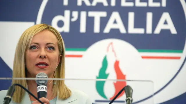 Giorgia Meloni, líder do partido Fratelli d'Italia