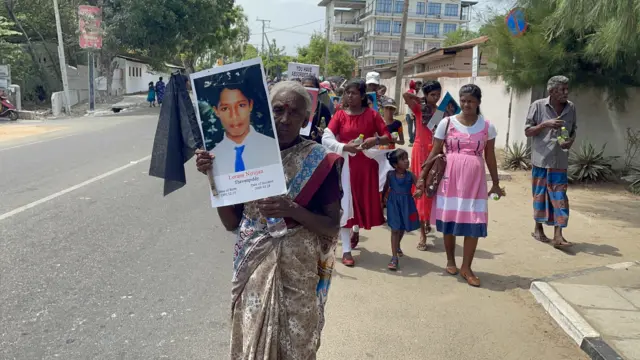 Relatives of the disappeared are protesting at Mannar