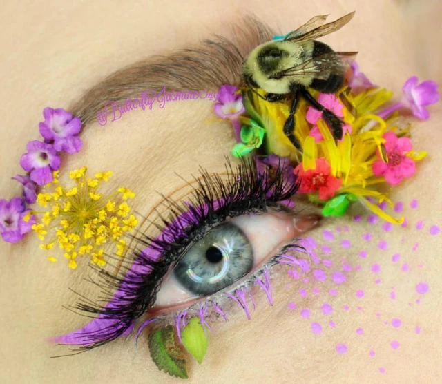 కంటిపై వినూత్న మేకప్‌తో జాస్మిన్