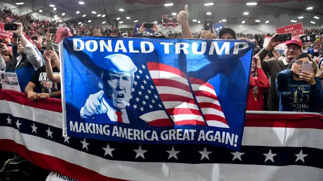 Indiana Eyaleti'ndeki Cumhuriyetçi Parti destekçileri