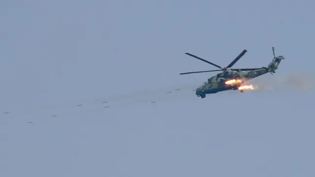 ဆင်ဖြူရှင် စစ်ဆင်ရေး ပူးပေါင်းစစ်ရေးလေ့ကျင့်ခန်းက Mi-35 ရဟတ်ယာဥ်တစ်စင်း