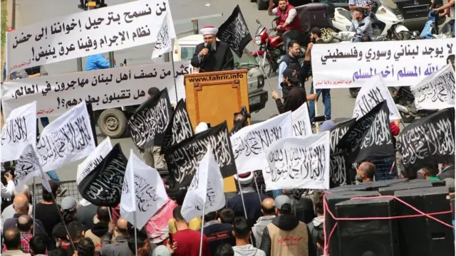 مظاهرة من تنظيم حزب التحرير في ولاية لبنان ضد ترحيل السوريين