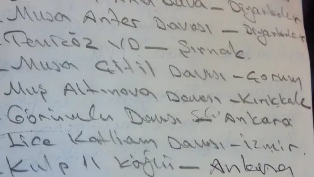 Tahir Elçi'nin notları