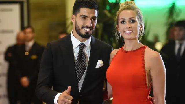 Suarez e a mulher Sofia