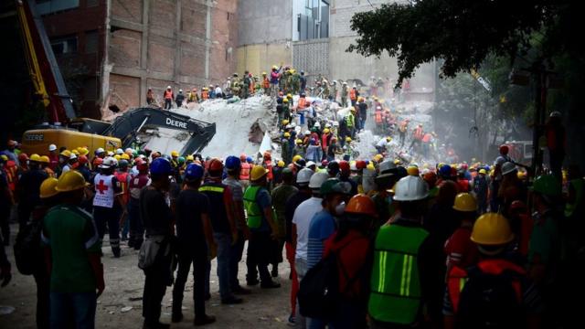 Operativo de rescate en México.