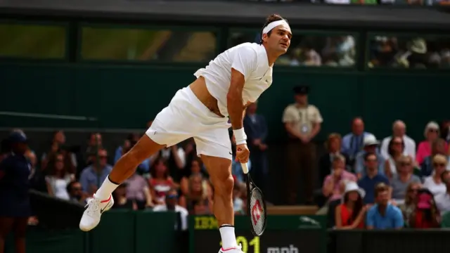 費德勒在溫網決賽中