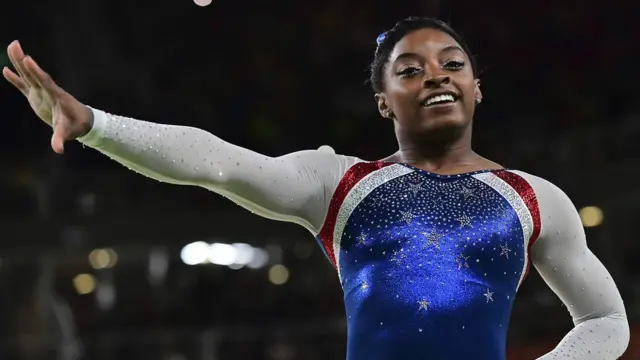 A ginasta americana Simone Biles