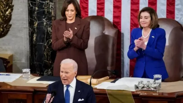 الرئيس الأمريكي جو بايدن يلقي خطابا في الكونغرس