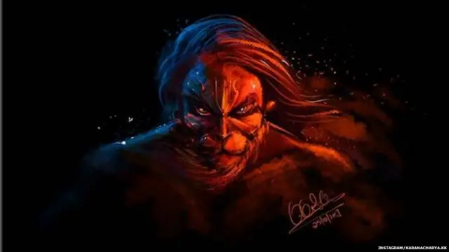 हनुमान, करन आचार्य, केरल