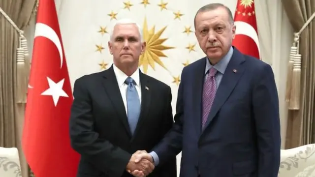 Pence'in liderlik ettiği ABD heyeti, 17 Ekim'de Ankara'da Erdoğan başkanlığındaki Türk heyet ile görüştü