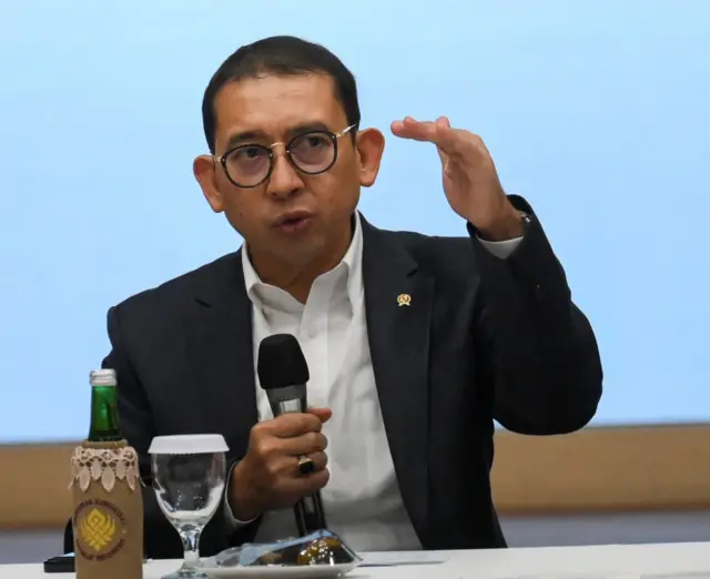 Menteri Kebudayaan Fadli Zon dalam sebuah acara di Jakarta, Kamis (02/04).