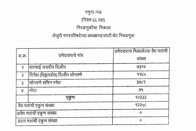निवडणूक निकाल