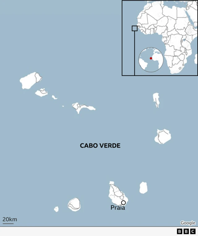 Mapa de Cabo Verde