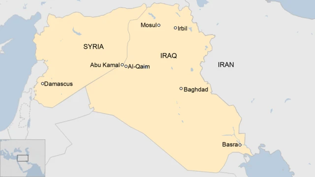 Map of Syria and Iraq
