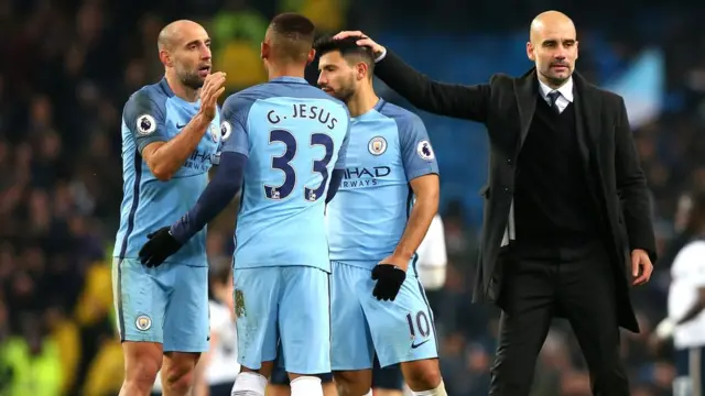 Josep Guardiola và Manchester City đành chia điểm với Tottenham Hotspur