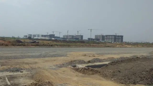 అమరావతి ప్రాంతంలో నిర్మాణ పనులు