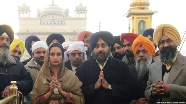 harsimrat and Sukhbir badal