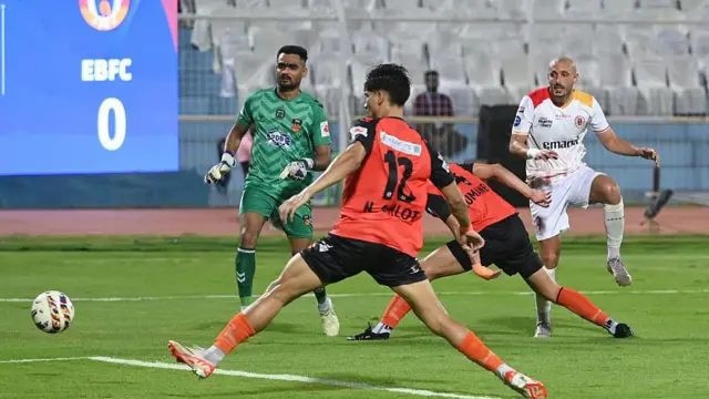 কলকাতায় অনুষ্ঠিত আইএসএল ম্যাচের মুহূর্ত