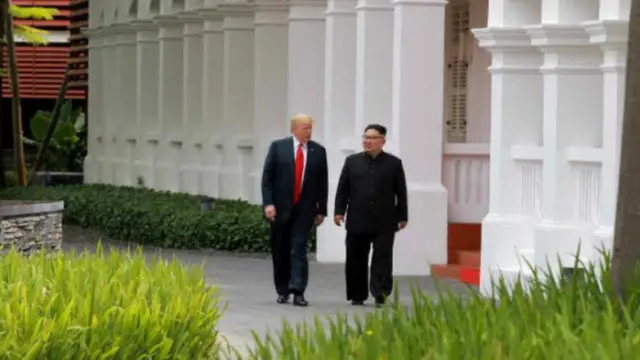 김정은 북한 국무위원장과 도널드 트럼프 미국 대통령