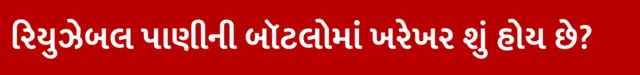 રિયુઝેબલ પાણીની બૉટલોની અંદર ખરેખર શું હોય છે?