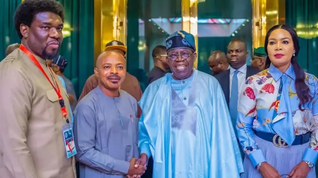 Onyeisiala Bola Tinubu, onyeisi NLC Joe Ajaero, onyeisi TUC Festus Osifo
