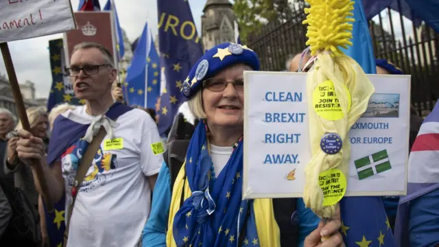 مازال أنصار الخروج نشطين في احتجاج على محاولات إرجائه