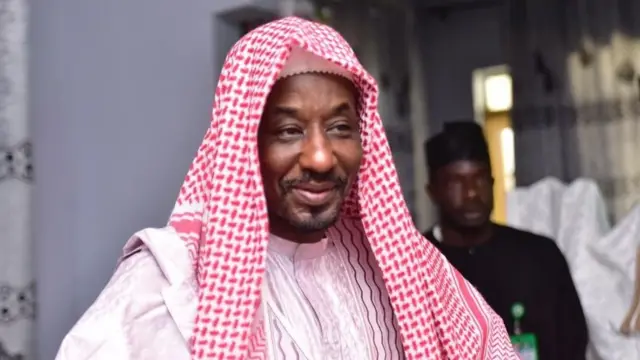 Dis na foto on Friday wen Kaduna State Govnor wey be friend to Emir Sanusi go visit am for Awe, Nasarawa State (north central Nigeria).