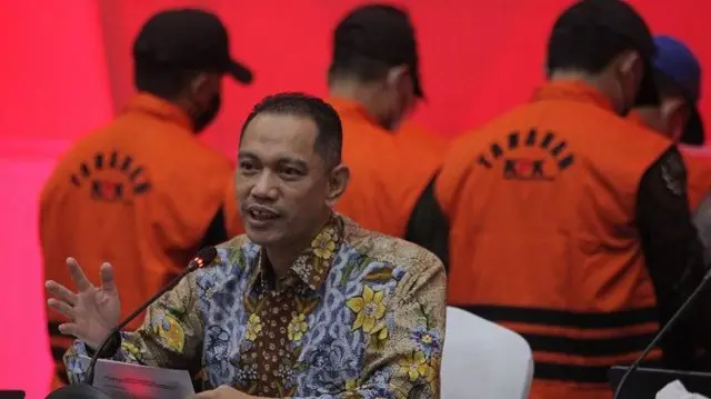 Wakil Ketua KPK Nurul Ghufron memberikan keterangan saat penetapan tersangka kasus dugaan pungutan liar (pungli) di Gedung Merah Putih KPK, Jakarta, Jumat (15/3/2024). 