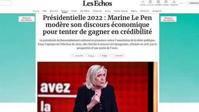 به گفته روزنامه اقتصادی لز اکو، لوپن میکوشد با تعدیل اظهارت خود دل رایهندگان محافظهکار را بدست آورد