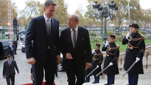 وزرای خارجه فرانسه و بریتانیا