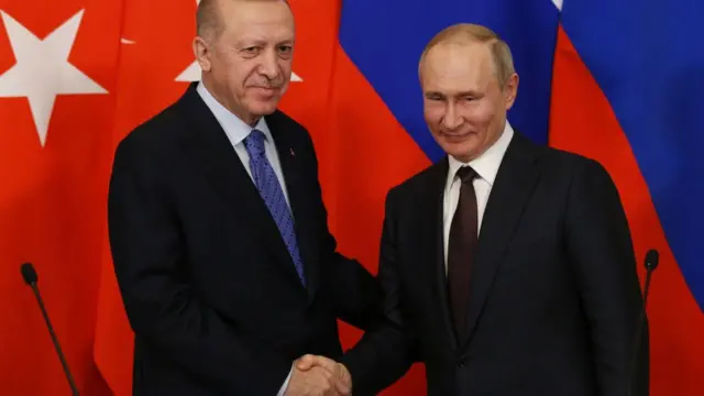 Recep Tayyip Erdogan e Vladimir Putin