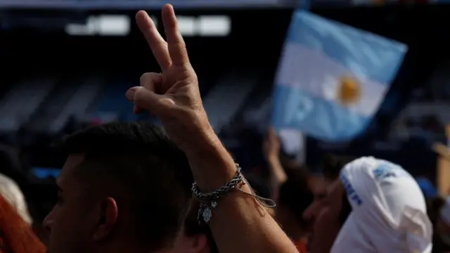 Manifestante pró-Cristina