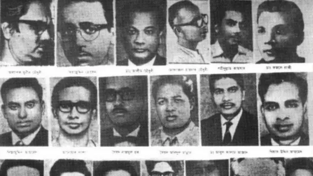 ১৯৭১ সালে হত্যাকাণ্ডের শিকার বুদ্ধিজীবীদের কয়েক জন।