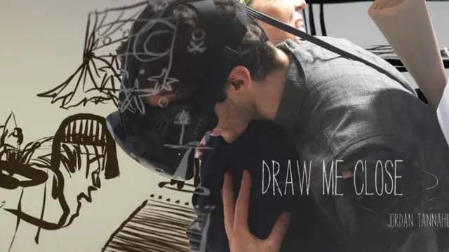 Draw Me Close，演员扮演的母亲跟戴着VR耳机目镜的观众互动