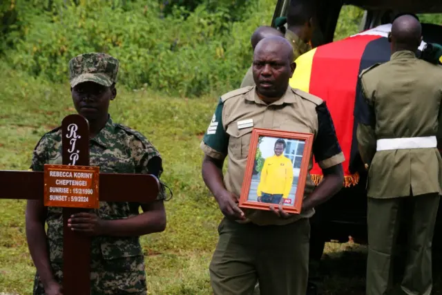 Pictures from Cheptegei burial activities