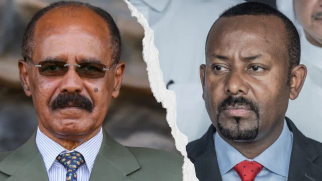 ፕረዚደንት ኢሳይያስ ኣፈወርቂ [ጸጋም] ቀዳማይ ሚኒስተር ኣብይ ኣሕመድ [የማን]