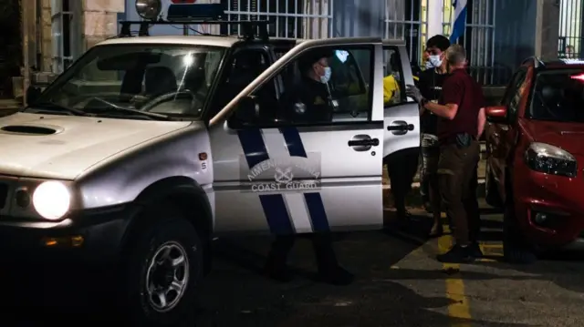 ग्रीक कोस्ट गार्ड संग्रहित छायाचित्र